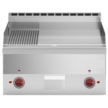 E60/PM6T-N (25) Elektro Grillplatte 2/3 glatt und 1/3 gerillt -Top-
